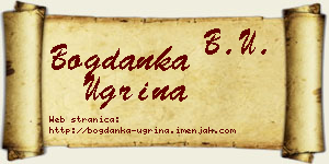 Bogdanka Ugrina vizit kartica